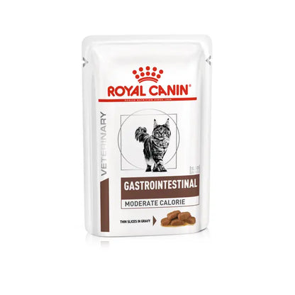 Gastrointestinal Moderate Calorie drėgnas pašaras katei Royal Canin (ploni griežinėliai padaže)