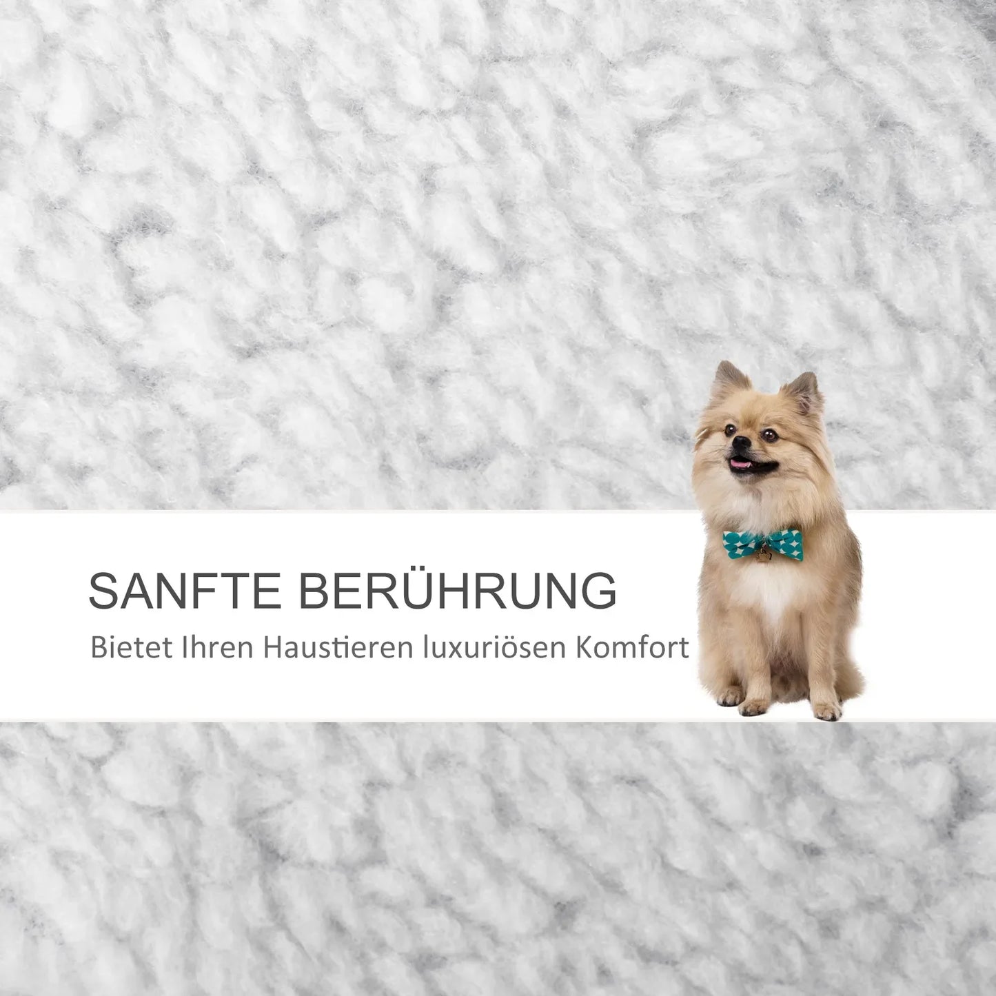 3 pakāpienu mājdzīvnieku kāpnes ar skrāpējamiem stabiem un bumbu, kaķiem līdz 5 kg, suņiem, plīša, džutas, baltas, 45 x 40 x 48 cm