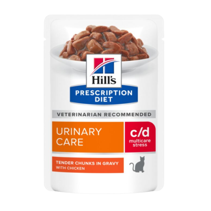 Hill's PD Feline c/d Strs Chicken Pouchv konservai katėms 12x85g