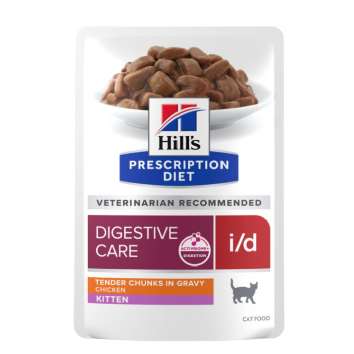 Hill's PD Feline i/d Kitten Ckn Pouch konservai katėms 12x85g