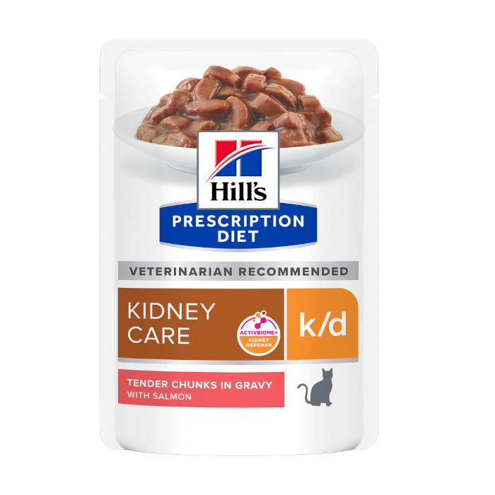 Hill's PD Feline k/d Salmon Pouch konservai katėms 12x85g