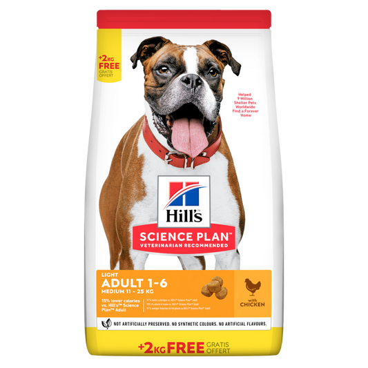 Hill's Science Plan Adult Light Chicken sausas maistas su vištiena turintiems antsvorio šunims