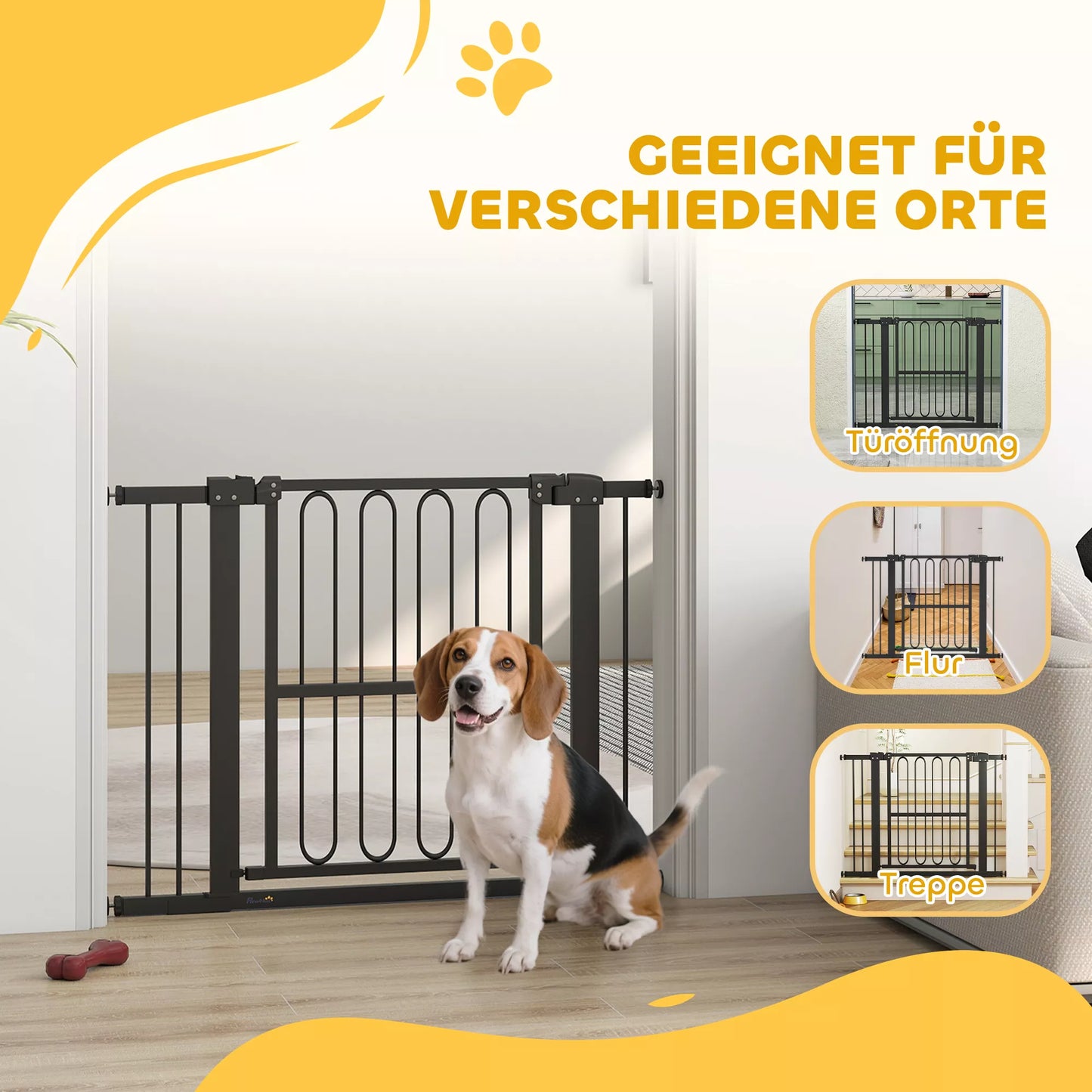 Apsauginiai varteliai šuniui, 76-104 cm, montuojami be gręžimo, varteliai laiptams