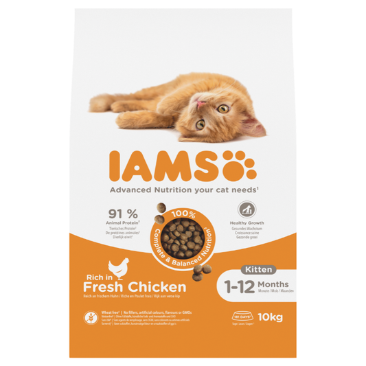 IAMS sausas maistas kačiukams su vištiena, 10 kg