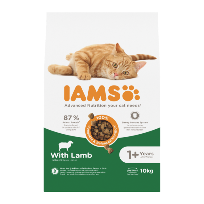 IAMS sausas maistas katėms su ėriena, 10 kg
