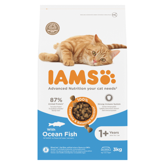 IAMS sausas maistas katėms su jūros žuvimi, 3 kg