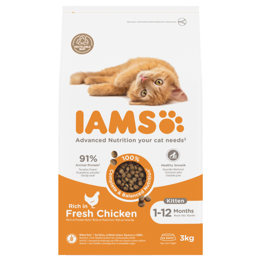 IAMS sausas maistas kačiukams su vištiena, 3 kg