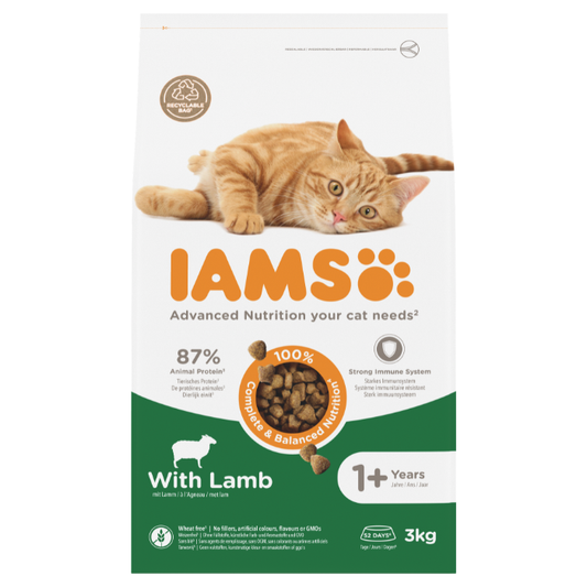 IAMS sausas maistas katėms su ėriena, 3 kg