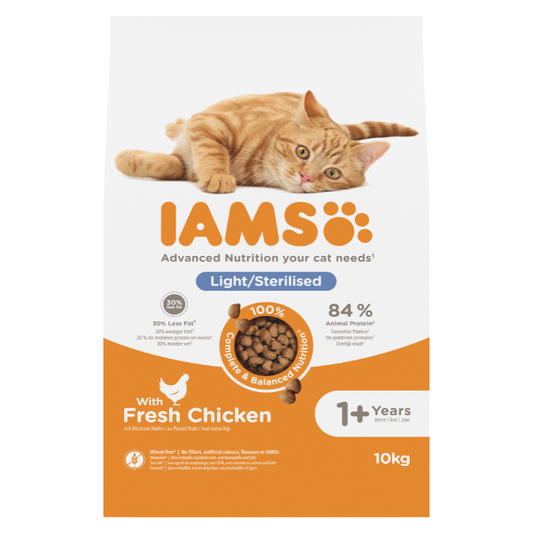 IAMS sausas maistas sterilizuotoms katėms su vištiena, 10 kg