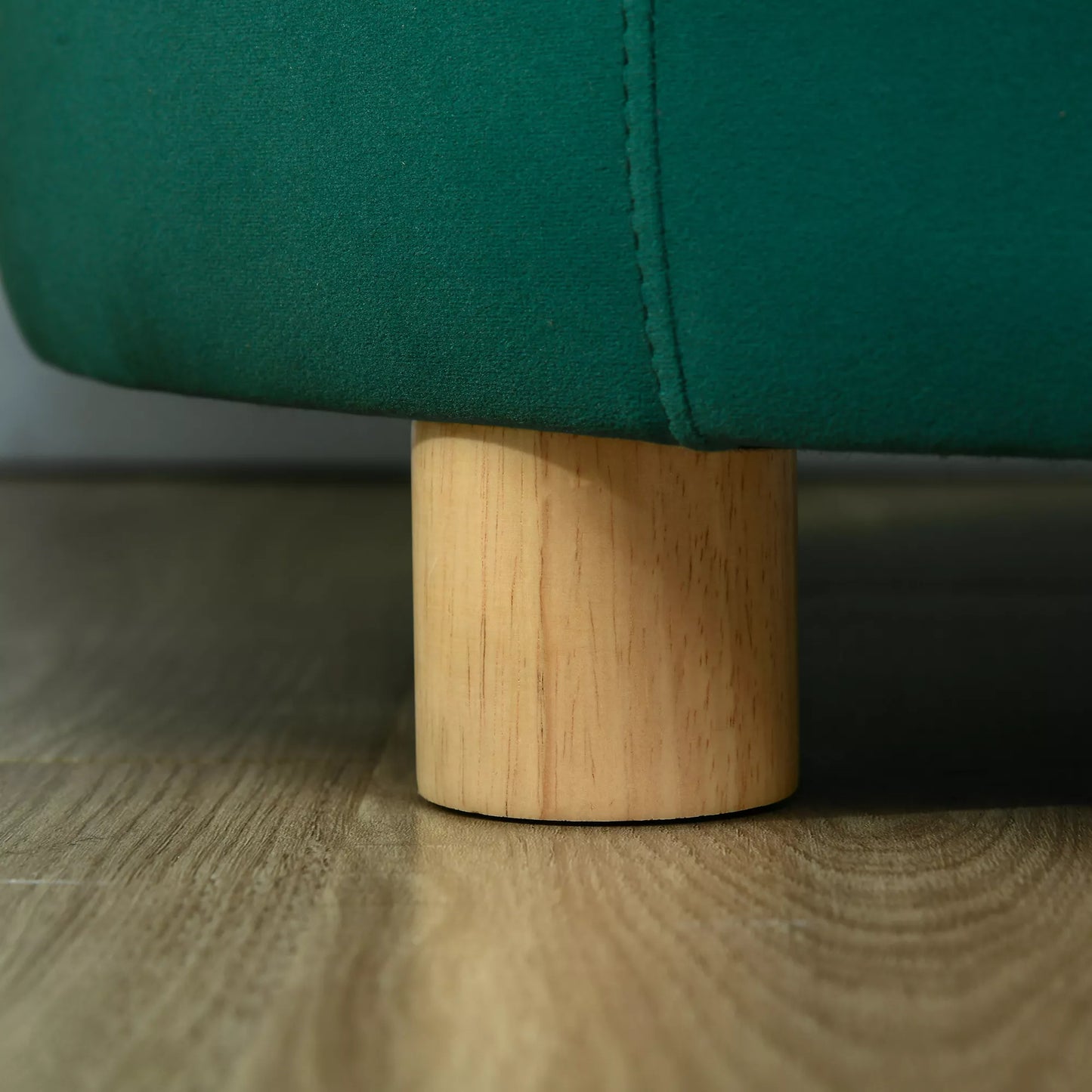 Šunų sofa, šunų kušetė, su skalbiamu užvalkalu, gyvūnėlių sofa su atlošu ir medinėmis kojelėmis, kačių sofa, mažiems šunims iki 4,5 kg, žalia