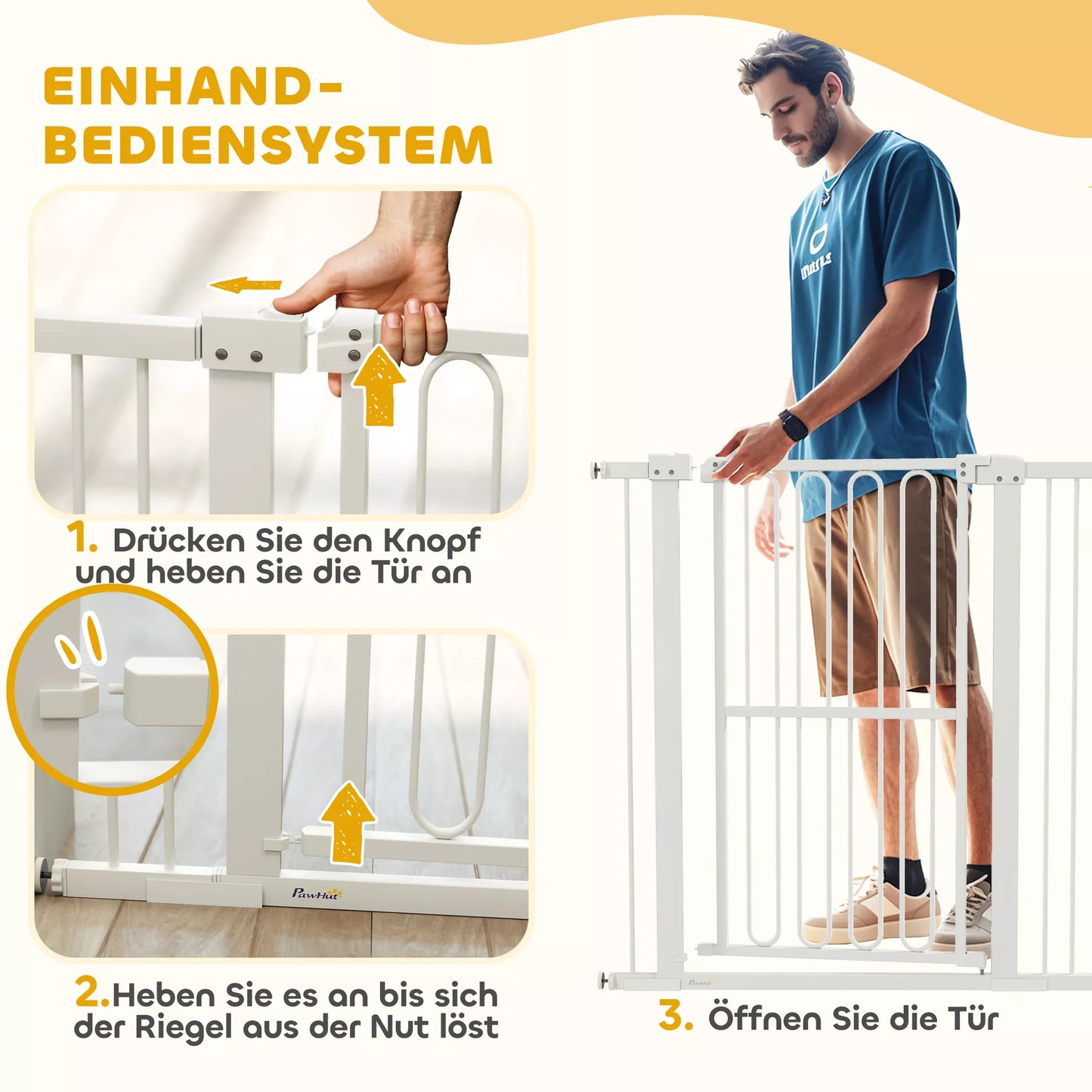 Apsauginiai varteliai šuniui, 76-104 cm, montuojami be gręžimo, varteliai laiptams