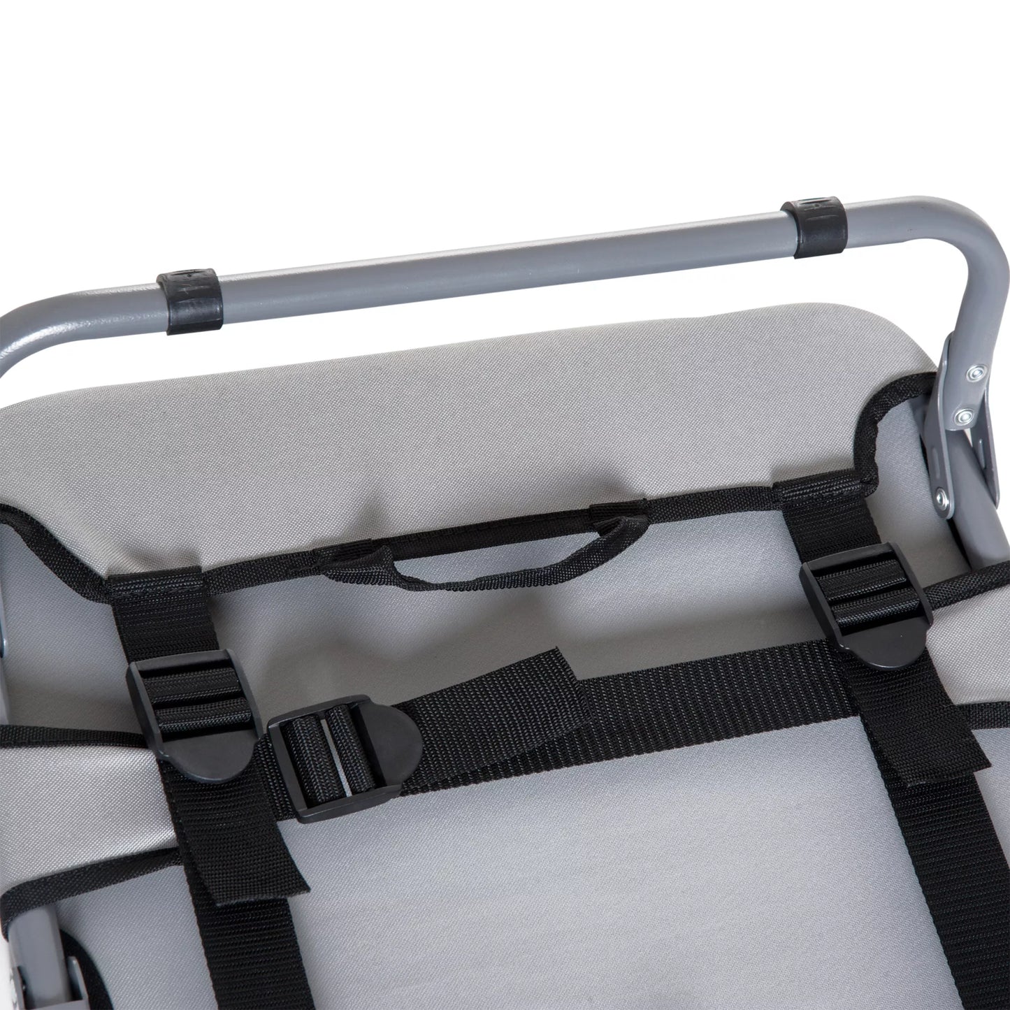 Saliekama suņu gulta āra lietošanai. Paaugstināta suņu gulta maziem suņiem, dzesējoša mājdzīvnieku gulta ar tērauda rāmi lietošanai ārā, kempings, 59 x 46 x 15 cm, pelēka