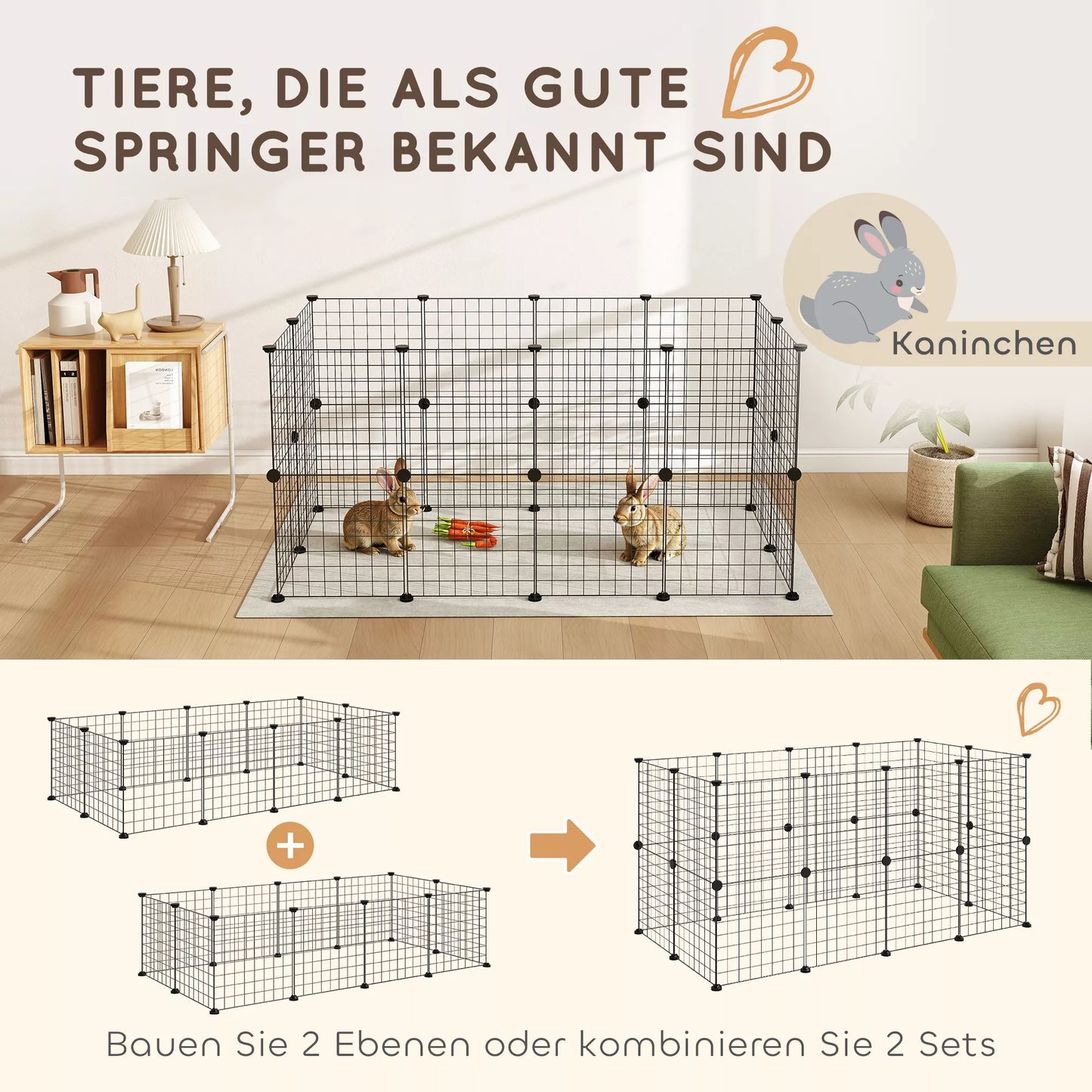 Metalinės grotelės aptvaras smulkiems gyvūnams, lauko aptvaras, maniežas, narvas, lanksčiai formuojamas, juodas, 106 x 73 x 36 cm