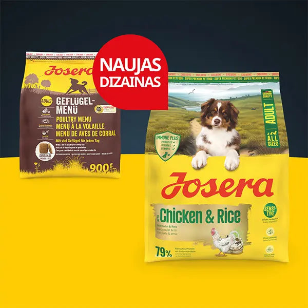 Josera A/S Chicken and Rice sausas pašaras šunims su paukštiena ir ryžiais, 12,5 kg naujas pakuotės dizainas