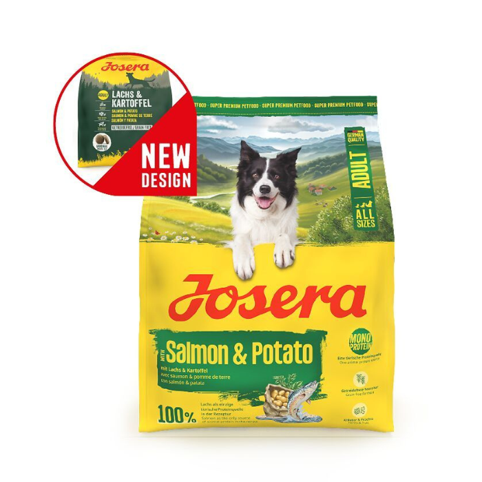 Josera A/S Salmon & Potato begrūdis sausas pašaras šunims su lašiša ir bulvėmis, 12,5 kg su nauja pakuote