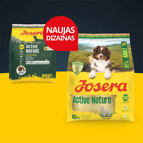 Josera Active Nature sausas pašaras šunims su ėriena, 12,5 kg nauja pakuotės išvaizda