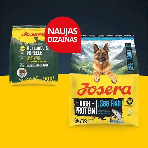 Josera High Protein Adult Sea Fish sausas pašaras šunims su žuvim, 12,5 kg naujas dizainas