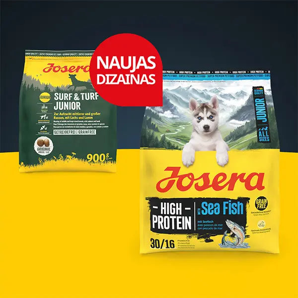 Josera High Protein Junior Sea Fish sausas pašaras jauniems šunims su žuvim, 12,5 kg naujas pakuotės dizainas