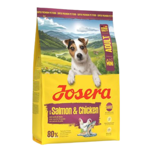 Josera Mini Salmon+Chicken sausas pašaras mažų veislių šunims su lašiša ir vištiena, 10 kg