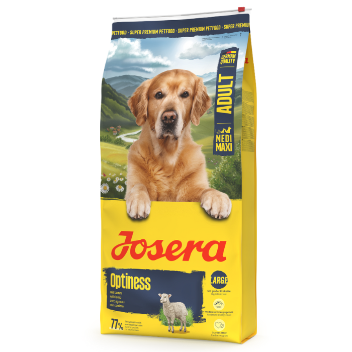 Josera Optiness sausas pašaras šunims su ėriena, 12,5 kg
