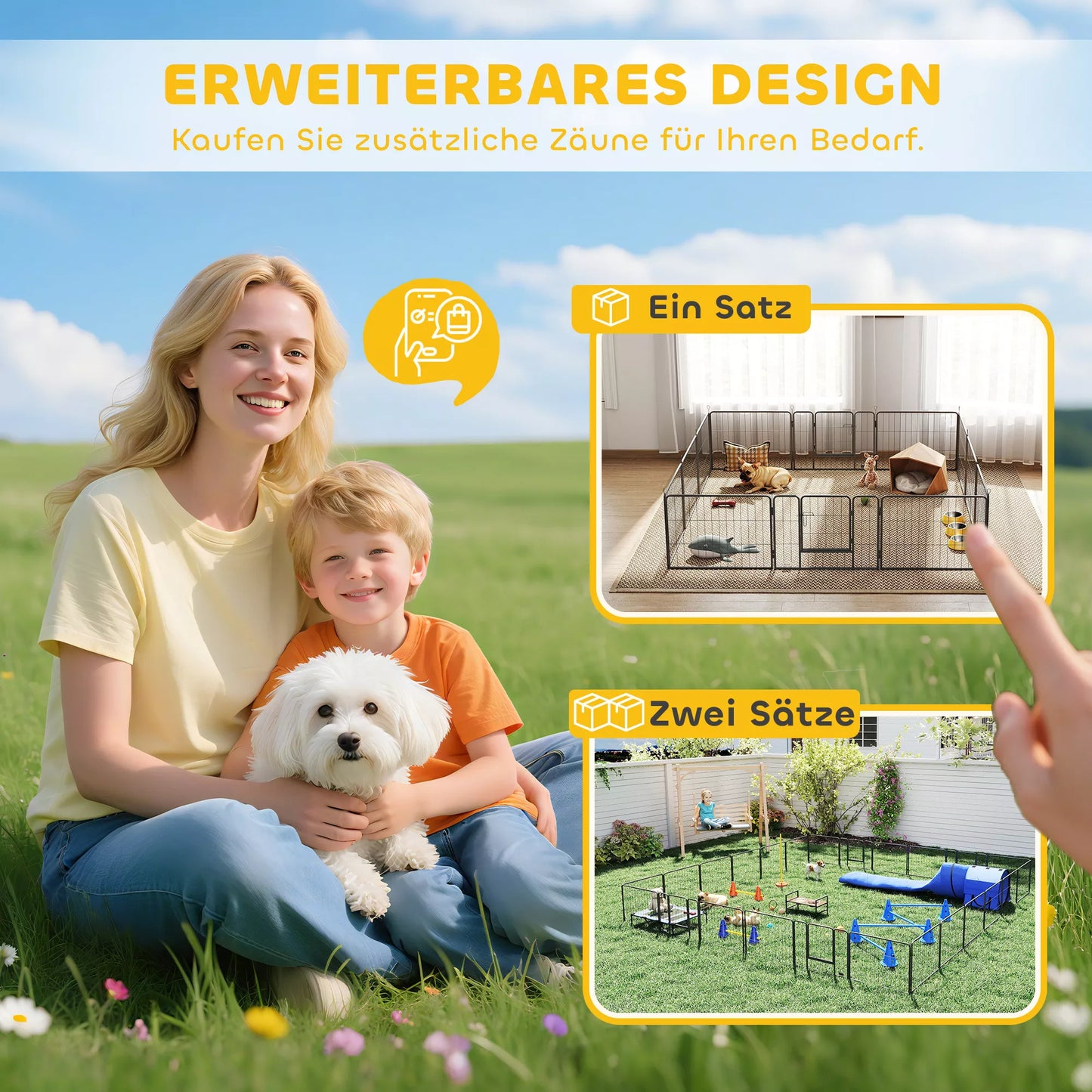 Naminių gyvūnėlių aptvaras, šuniukų voljeras, šuniukų tvorelė, 12 skydelių, laukui ir patalpai, juodas