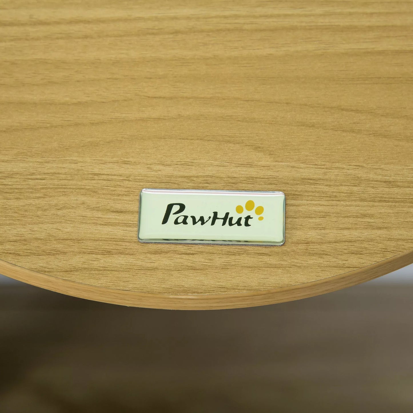 Pie sienas stiprināms kaķu gulta ar aizsargmalu, spilvens gulēšanai, stiprināšanai pie sienas, ozolkoka un krēmbalta, 34 x 34 x 10,5 cm