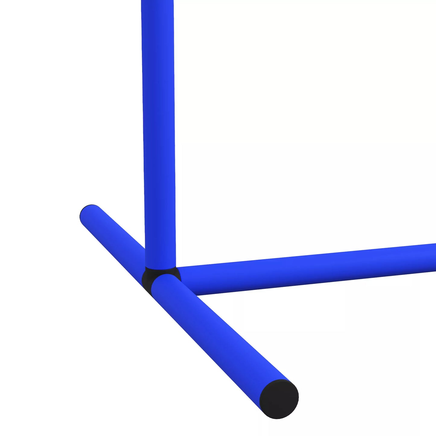 Agiliti komplekts suņiem, apmācībai, 4 stīpas, iesācējiem, ar pārnēsāšanas somu, zils+balts, 88 x 64 x 95 cm