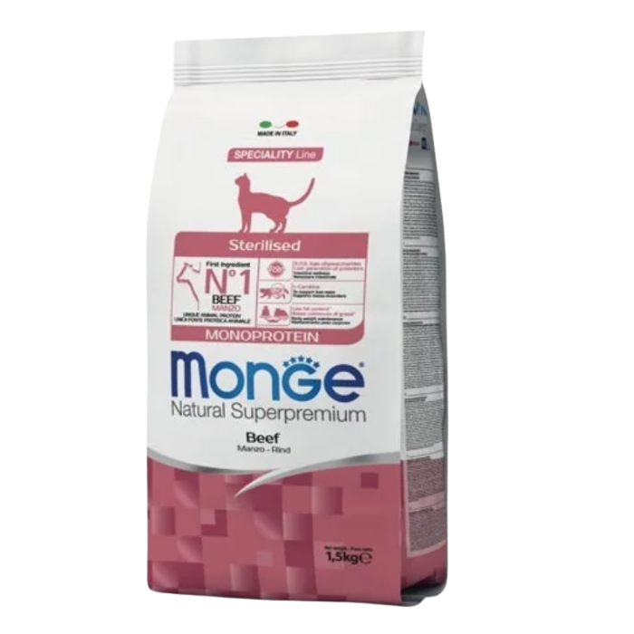 Monge Dry Cat Adult Sterilized Beef monoprotein 1,5 kg
