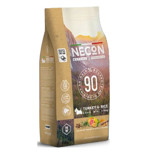 Necon Natural Wellness Adult Dog Mini Sausas pašaras mažų veislių šunims su kalakutiena ir ryžiais