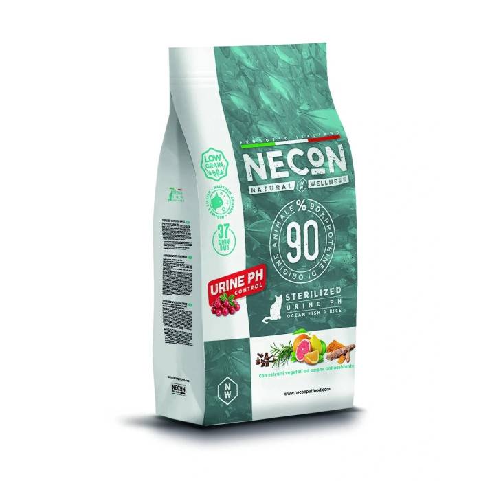 Necon Natural Wellness Urine PH Sausas pašaras sterilizuotoms katėms, šlapimo sveikatos palaikymui su žuvimi ir ryžiais