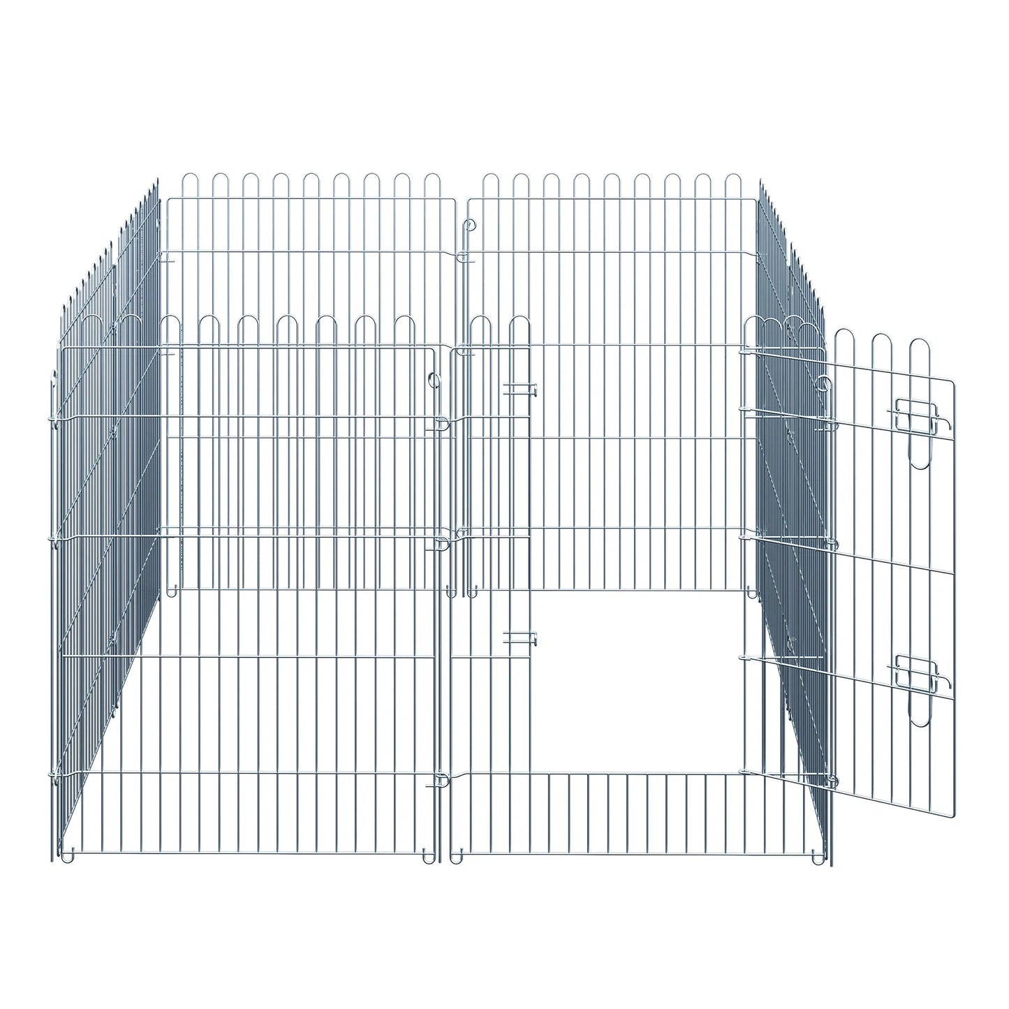 Laisvalaikio voljeras šuniukams, aptvaras, žaidimų aikštelė gyvūnams, 8 dalių, P63 x A91 cm