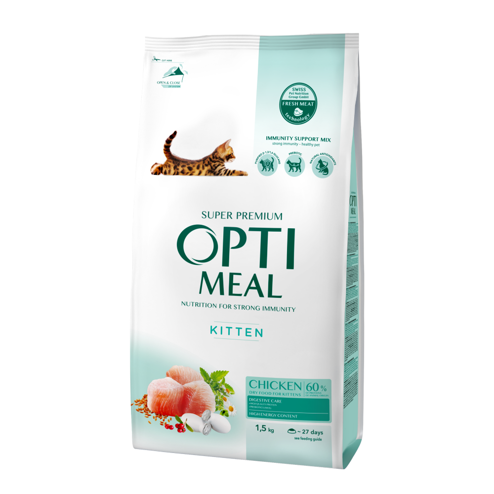 OPTIMEAL™ sausas pašaras kačiukams su vištiena