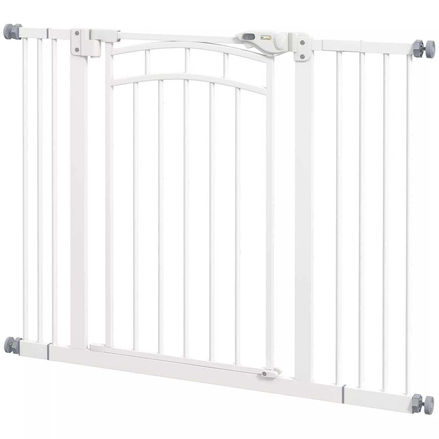 Apsauginiai varteliai laiptams ir šunims, automatinis uždarymas, valdymas viena ranka, 100 cm x 4 cm x 76 cm, balti