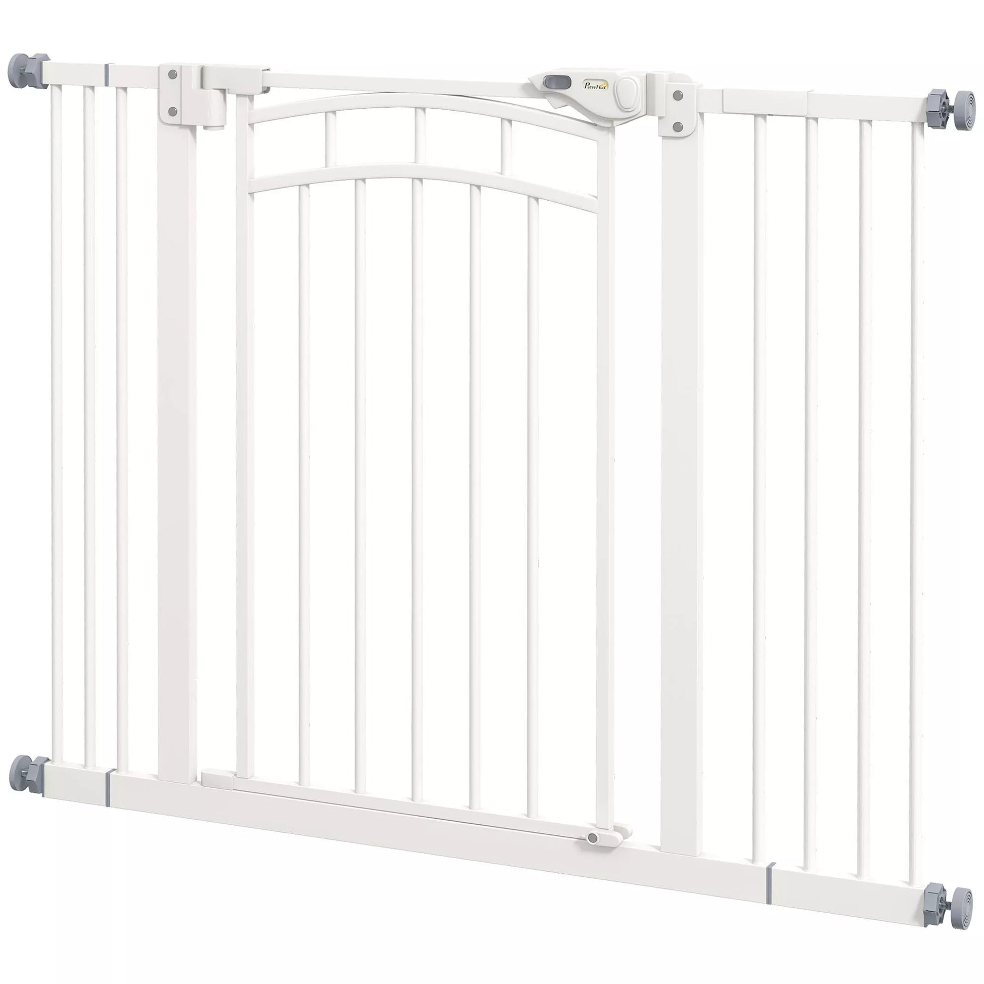 Apsauginiai varteliai laiptams ir šunims, automatinis uždarymas, valdymas viena ranka, 100 cm x 4 cm x 76 cm, balti