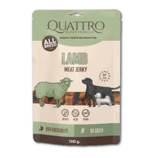 Quattro Maisto papildas suaugusiems šunims Jerky - Lamb protein bar su ėriena 130g