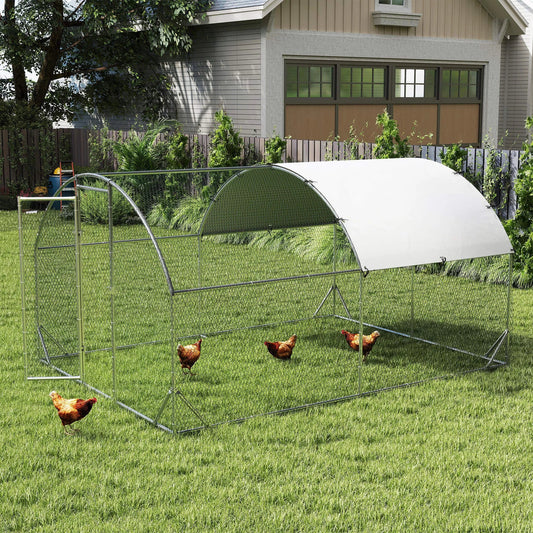 Lauko aptvaras smulkiems gyvūnams, vištoms, triušiams, antims, tvirta konstrukcija, plienas ir Oksfordo audinys