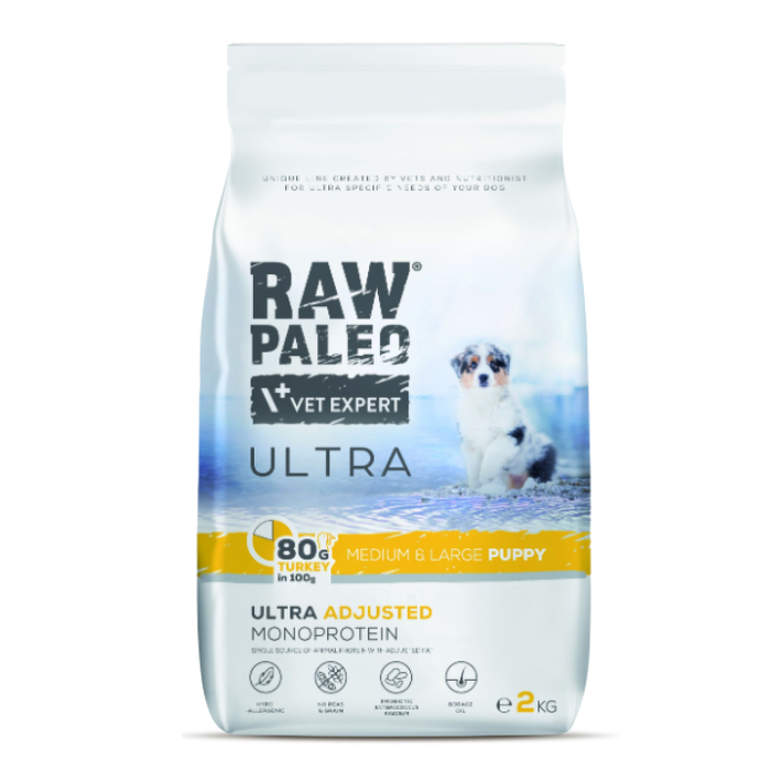 Raw Paleo Ultra Puppy Medium&Large Turkey 2kg