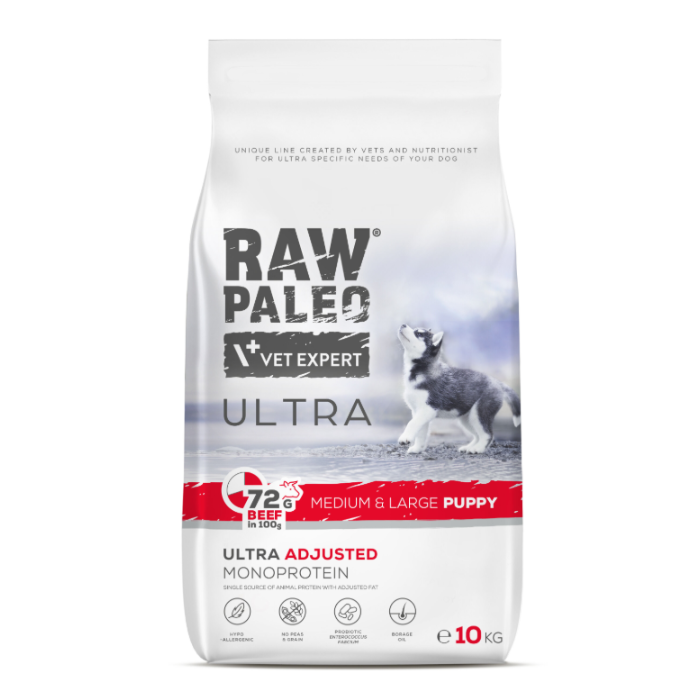 Raw Paleo Ultra Puppy Medium&Large Beef 10kg