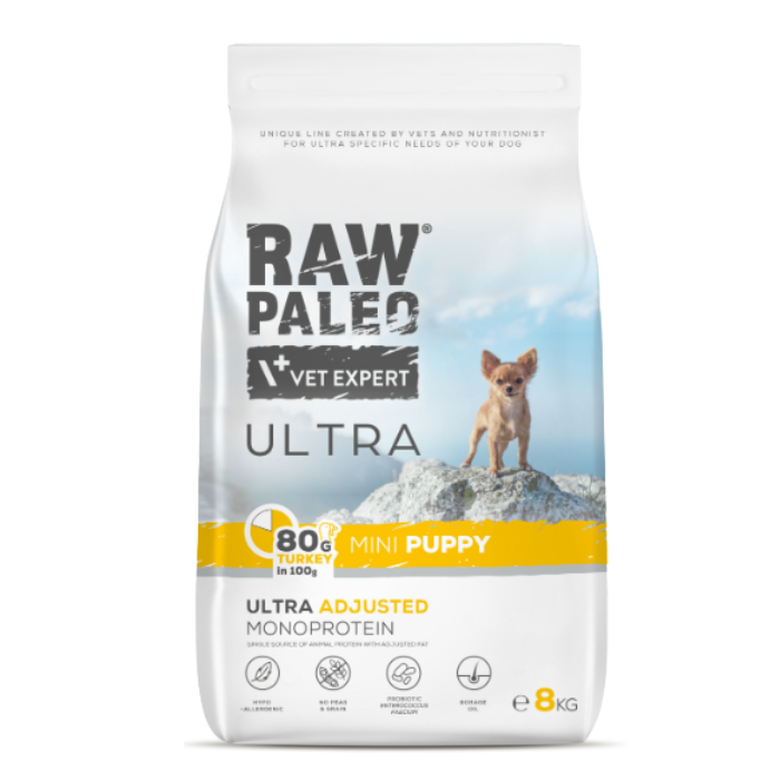 Raw Paleo Ultra Puppy Mini Turkey 8kg