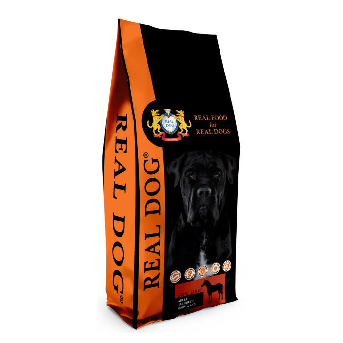 Real Dog Adult All Breeds su arkliena ir ryžiais 20kg