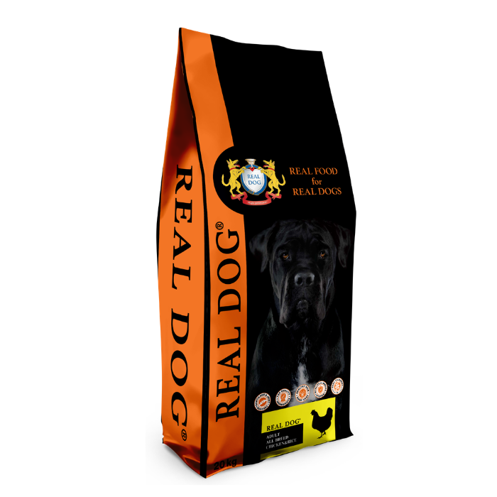 Real Dog Adult All Breeds su vištiena ir ryžiais 20kg