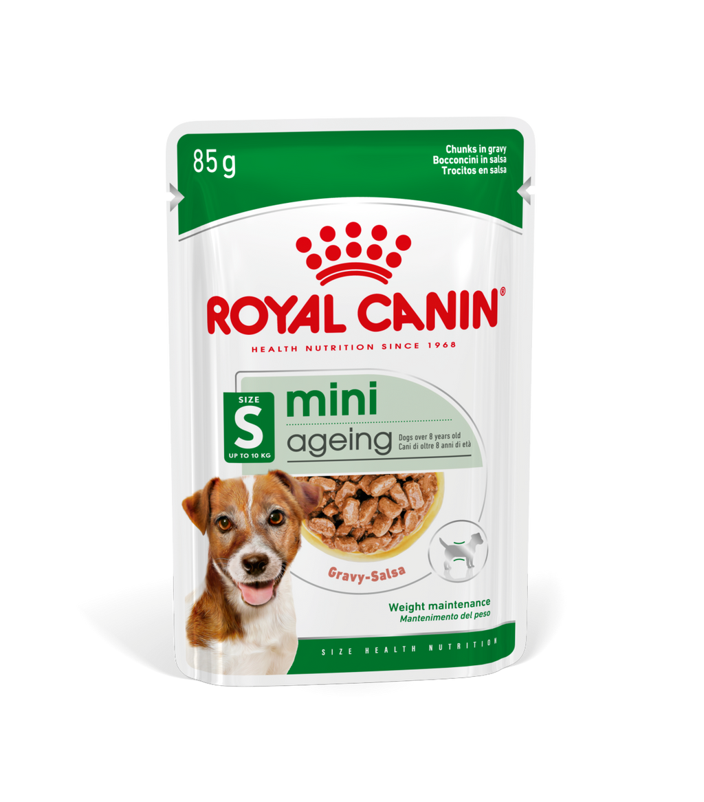 Konserv Mini Ageing väikest tõugu eakatele koertele Royal Canin