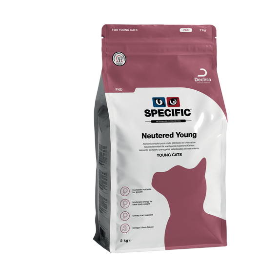 SPECIFIC FND pašaras augantiems, jauniems, sterilizuotiems kačiukams