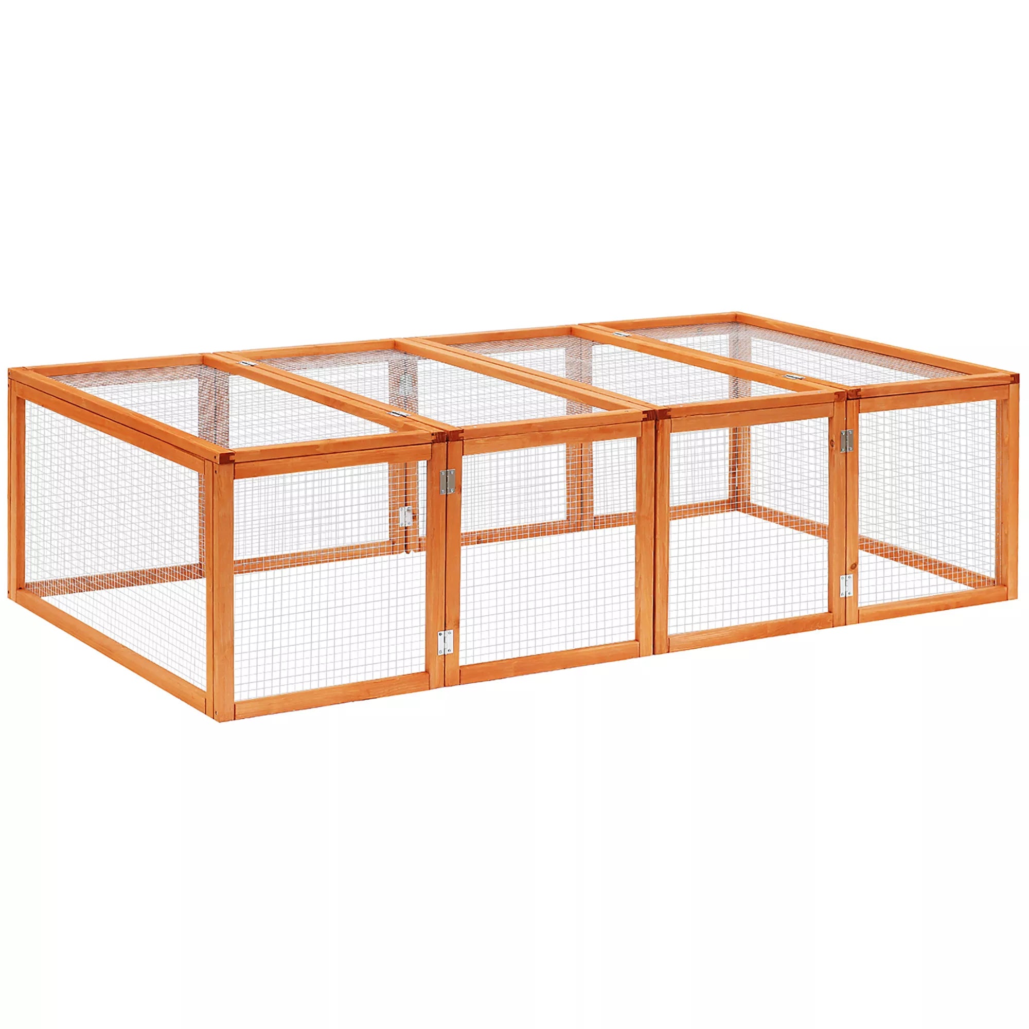 Tvaras žiemos laikotarpiui Medinis triušių tvaras 181x100x48 cm Triušių narvas su laisvu aptvaru, 2 durimis, metaliniu tinklu, triušių narvas triušiams, jūrų kiaulytėms Lauko gamtos