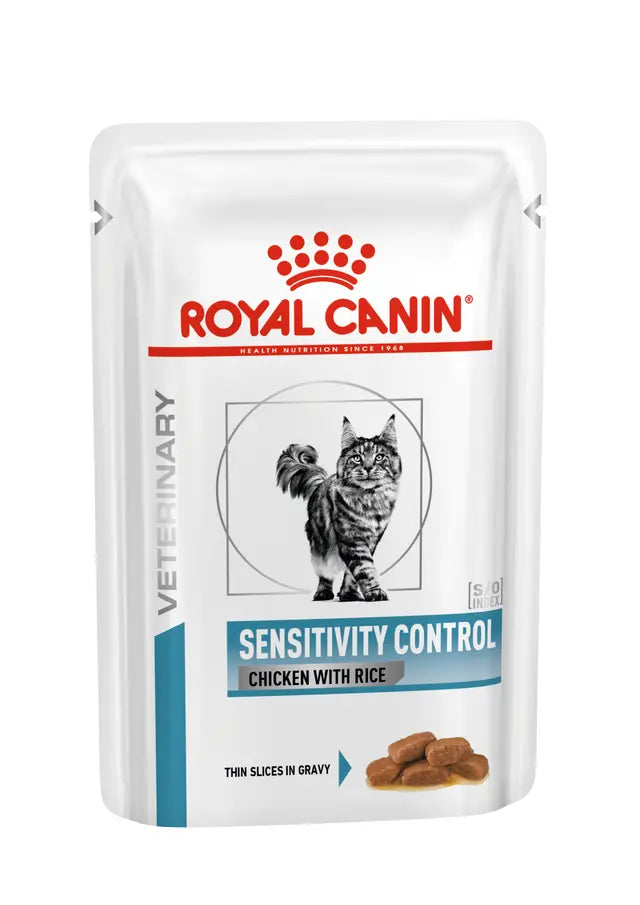 Sensitivity Control drėgnas pašaras katėms Royal Canin (vištiena ir ryžiai, plonais griežinėliais padaže)