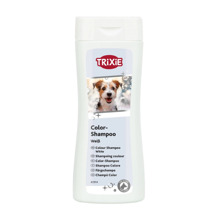 TRIXIE Colour Šampūnas, BALTIEMS, 250ml nauja pakuotės išvaizda