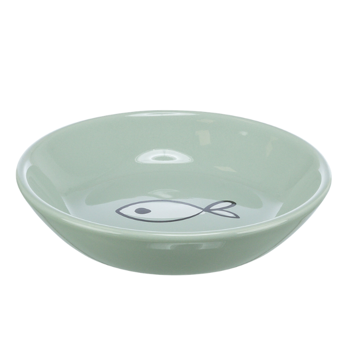TRIXIE Dubenėlis katėms, seklus, keramika, 0.2 l/14 cm melsvas