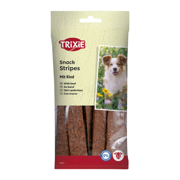 TRIXIE Juostelės, jautiena, 10 vnt.-100 g nauja pakuotės išvaizda
