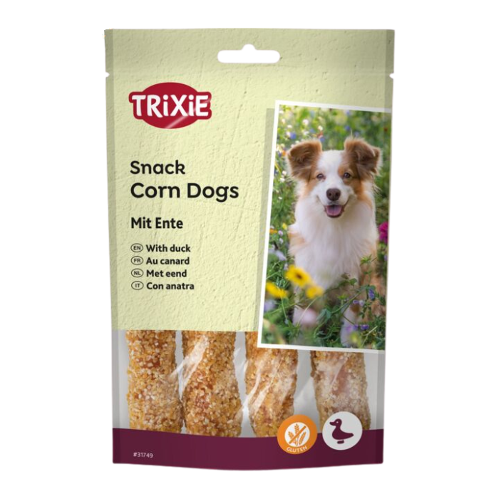 TRIXIE PREMIO  skanėstai šunims Corn Dogs,  antiena, 4 vnt./100 g