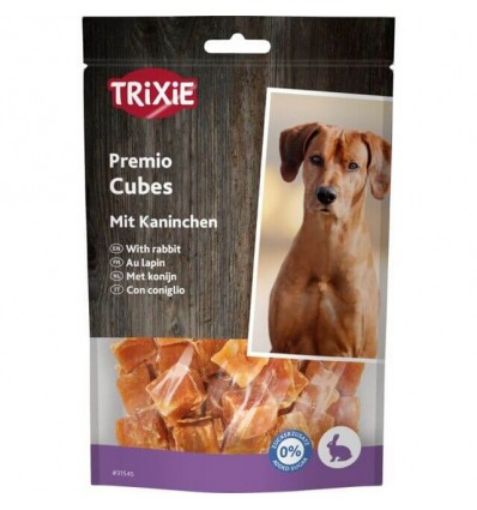 TRIXIE  PREMIO skanėstai šunims, triušienos kubeliai, 100 g nauja pakuotė